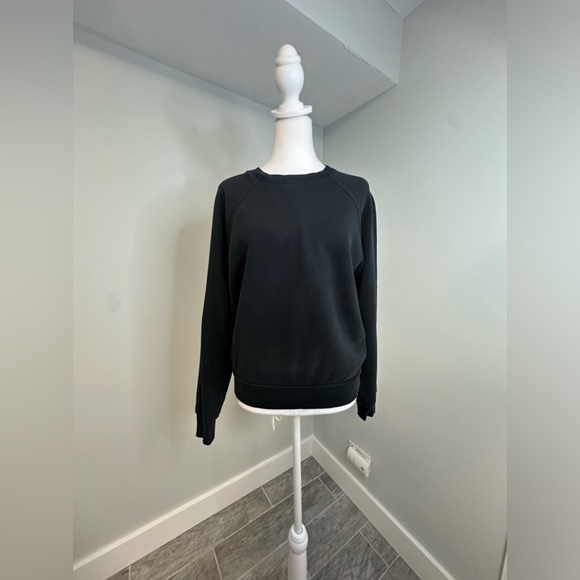 Reformation Jeans Organic Cotton Black Crewneck Sweater Sz XS Recycled Capsule - Picture 5 of 17